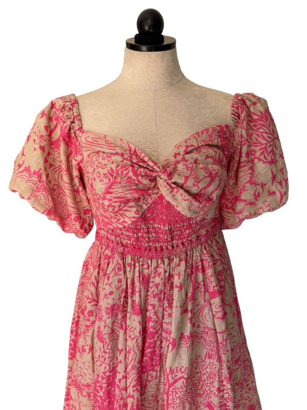 Hope for Flowers by Tracy Reese Womens Twist Frock A-line Midi Dress Size M Pink - Picture 6 of 12